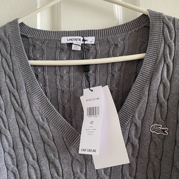LACOSTE Women Cable Knit Sweater (BNWT) - Picture 4 of 6